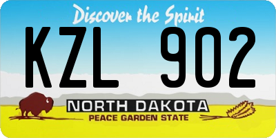 ND license plate KZL902