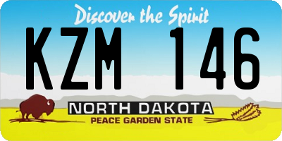 ND license plate KZM146