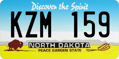 ND license plate KZM159