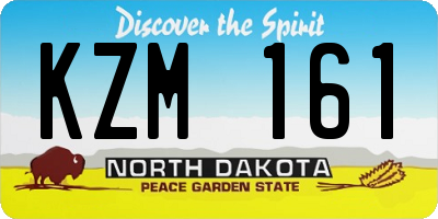 ND license plate KZM161