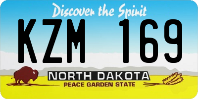 ND license plate KZM169