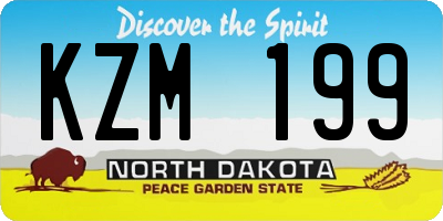 ND license plate KZM199