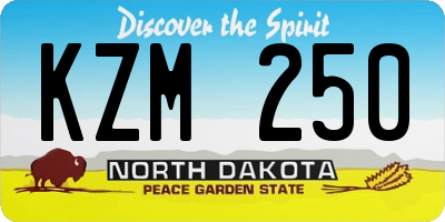 ND license plate KZM250