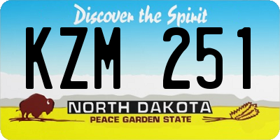 ND license plate KZM251