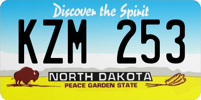 ND license plate KZM253