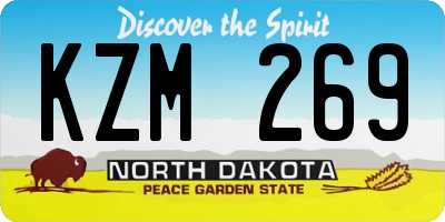 ND license plate KZM269