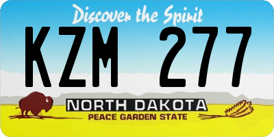 ND license plate KZM277
