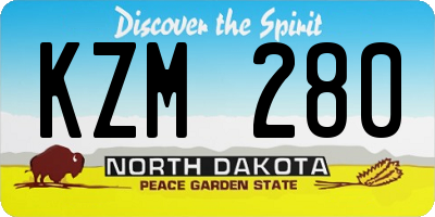 ND license plate KZM280