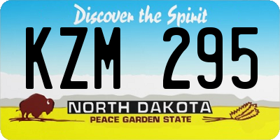 ND license plate KZM295