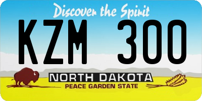 ND license plate KZM300