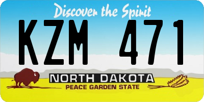 ND license plate KZM471