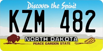 ND license plate KZM482
