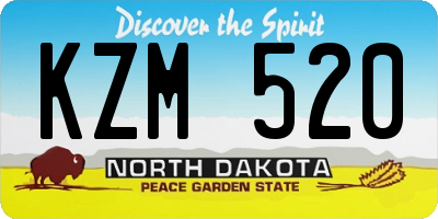 ND license plate KZM520