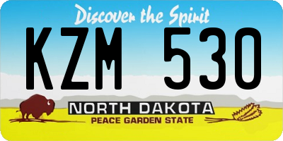 ND license plate KZM530