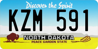 ND license plate KZM591