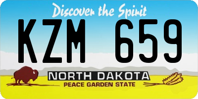 ND license plate KZM659