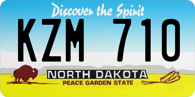 ND license plate KZM710
