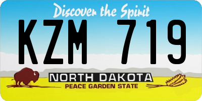 ND license plate KZM719