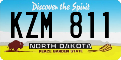 ND license plate KZM811