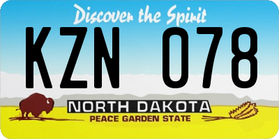 ND license plate KZN078