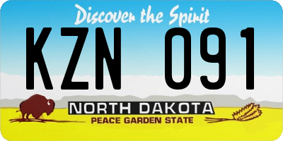 ND license plate KZN091