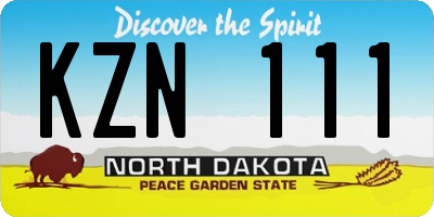 ND license plate KZN111