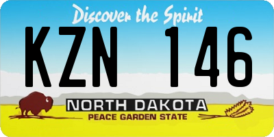 ND license plate KZN146