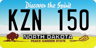 ND license plate KZN150