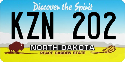 ND license plate KZN202