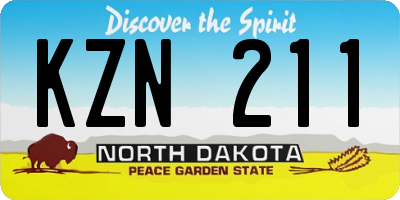 ND license plate KZN211