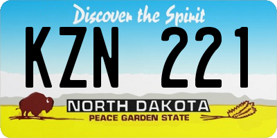 ND license plate KZN221