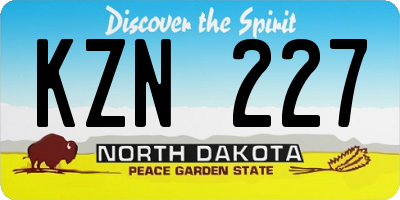 ND license plate KZN227