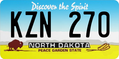 ND license plate KZN270