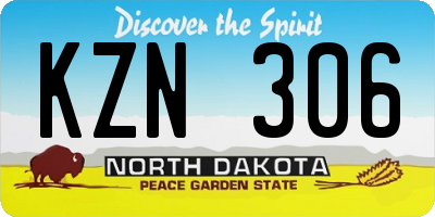 ND license plate KZN306