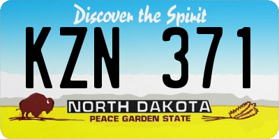 ND license plate KZN371