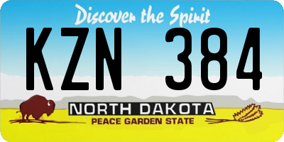 ND license plate KZN384