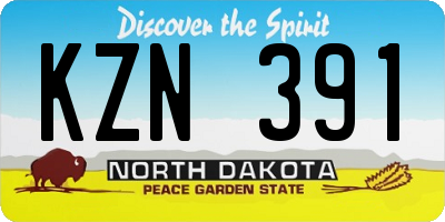 ND license plate KZN391