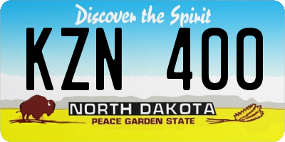 ND license plate KZN400