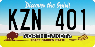 ND license plate KZN401