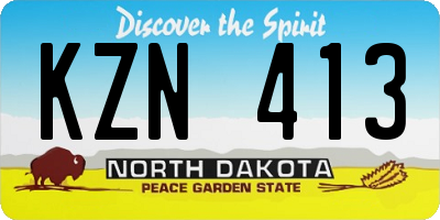 ND license plate KZN413