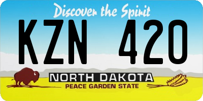 ND license plate KZN420