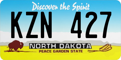 ND license plate KZN427