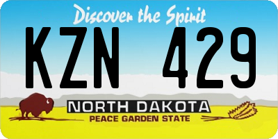 ND license plate KZN429