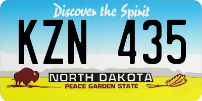ND license plate KZN435
