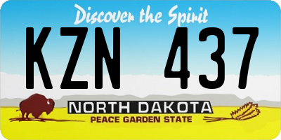 ND license plate KZN437