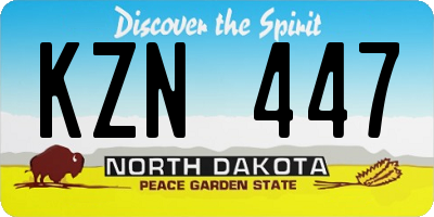 ND license plate KZN447