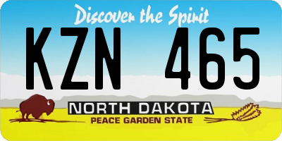 ND license plate KZN465