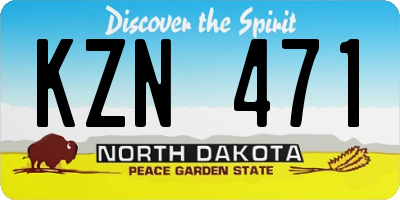 ND license plate KZN471