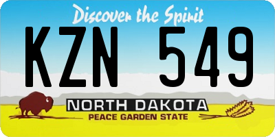 ND license plate KZN549