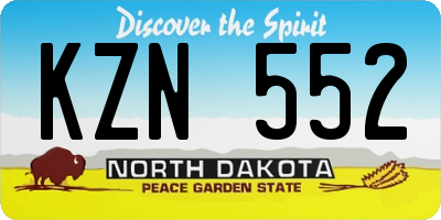 ND license plate KZN552